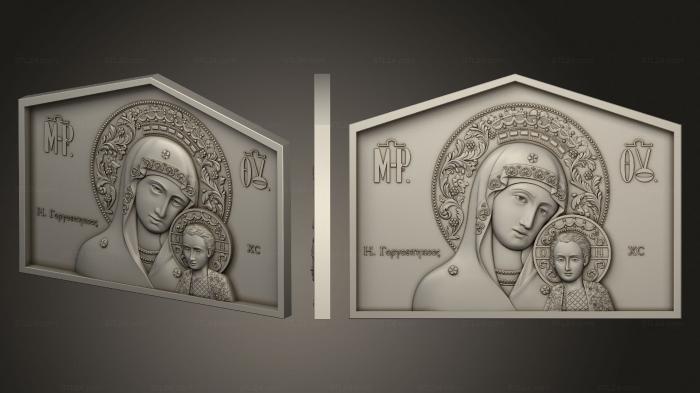 Иконы (Икона Божией Матери Греция версия 1, IK_1955) 3D модель для ЧПУ станка