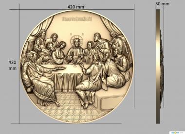 Icons (The Last Supper Round icon, IK_1984) 3D models for cnc