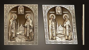 Icons (St. Sergius and Herman of Valaam, IK_1989) 3D models for cnc