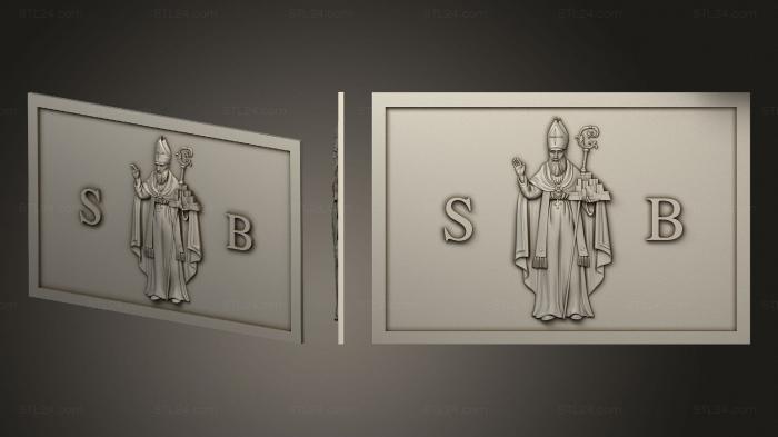 Иконы (Икона Блез Севастийский Blaise of Sebaste, IK_1990) 3D модель для ЧПУ станка