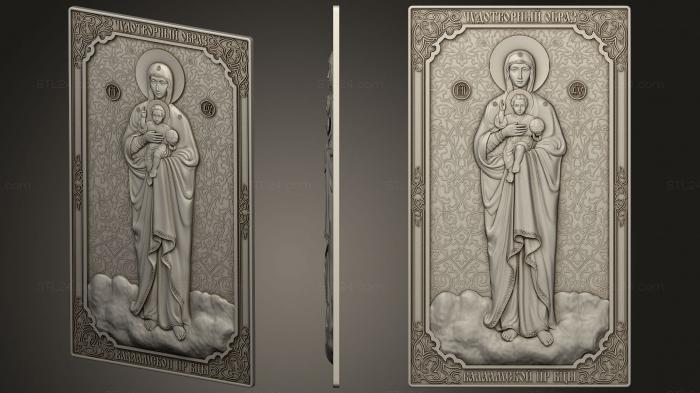 Icons (Valaam Icon of the Mother of God, IK_1991) 3D models for cnc