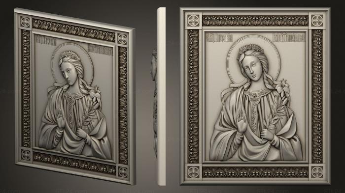 Icons (Miroslava of Constantinople new version, IK_1992) 3D models for cnc