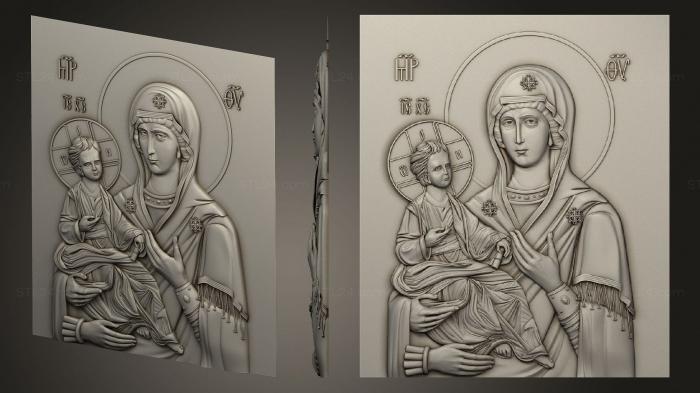 Иконы (Икона Пресвятой Богородицы, именуемая Троеручица, IK_2011) 3D модель для ЧПУ станка
