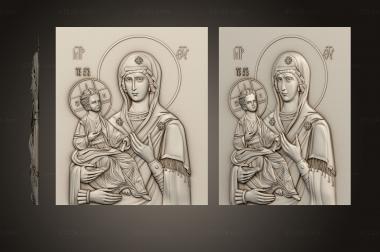 Icons (Icon of the Most Holy Theotokos, called Troeruchitsa, IK_2011) 3D models for cnc