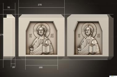 Icons (Jesus christ, IK_2013) 3D models for cnc