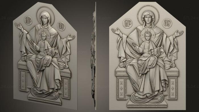 Иконы (Икона пресвятой богородицы, IK_2027) 3D модель для ЧПУ станка