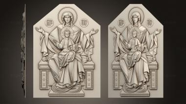 Icons (Icon of the most holy theotokos, IK_2027) 3D models for cnc