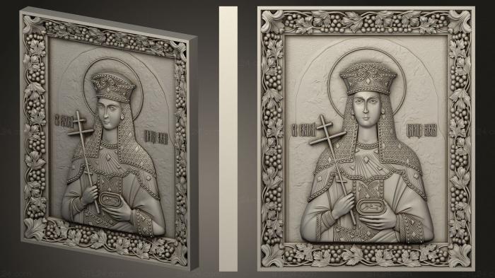 Иконы (Святая Царица Елена, IK_2033) 3D модель для ЧПУ станка
