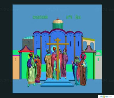 Icons (12ikon The Exaltation of the Cross, IK_2034) 3D models for cnc