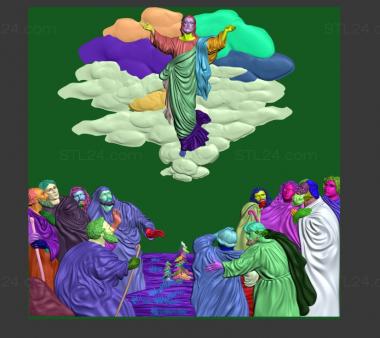 Icons (12The Ascension of the Lord Icon, IK_2040) 3D models for cnc