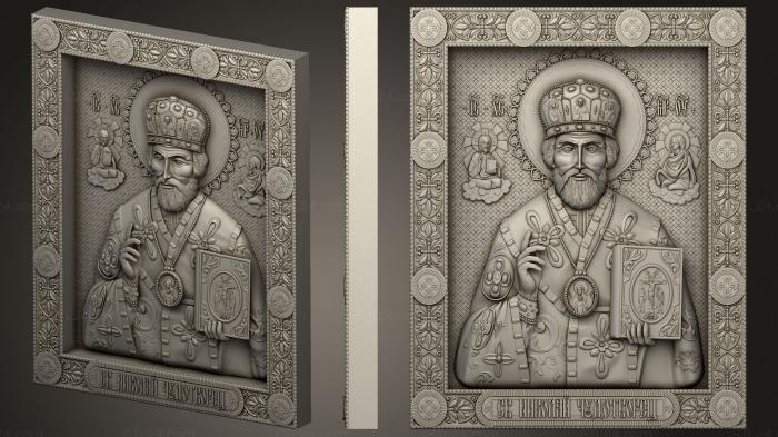 Icons (St. Nicholas the Wonderworker icon, IK_2047) 3D models for cnc