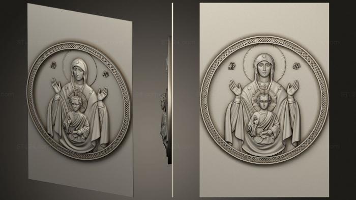 Иконы (Икона Богородицы Знамение, IK_2049) 3D модель для ЧПУ станка