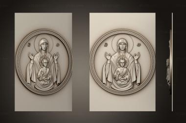 Icons (Icon of the Virgin of the Sign, IK_2049) 3D models for cnc