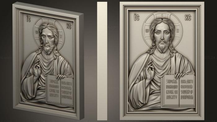 Иконы (Иисус христос, IK_2059) 3D модель для ЧПУ станка