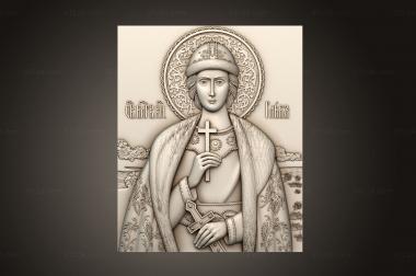 Icons (Icon of St. Gleb, IK_2069) 3D models for cnc