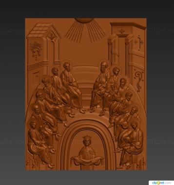 Icons (The Descent of the Holy Spirit, IK_2071) 3D models for cnc