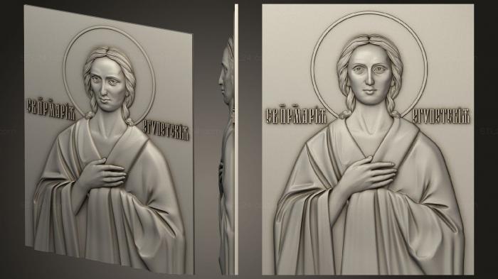 Иконы (Икона Мария Египетская, IK_2075) 3D модель для ЧПУ станка