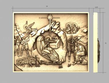 Icons (Nativity icon, IK_2084) 3D models for cnc