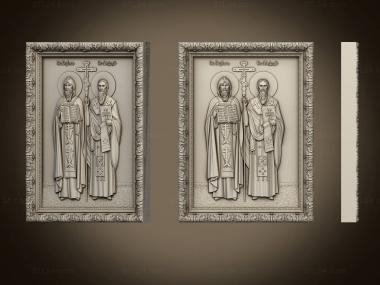 Icons (Icon of Saints Cyril and Methodius, IK_2087) 3D models for cnc