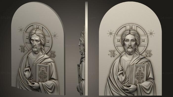 Иконы (Икона Иисус Христос, IK_2099) 3D модель для ЧПУ станка