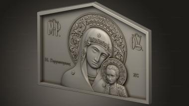 Icons (Icon of the Mother of God Greece version 1, IK_2143) 3D models for cnc