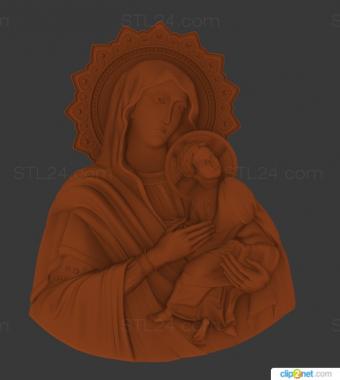 Icons (Medallion of the Mother of God, IK_2149) 3D models for cnc