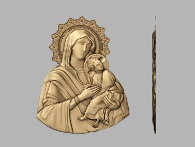 Icons (Medallion of the Mother of God, IK_2149) 3D models for cnc