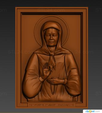 Icons (Holy Matrona Moscow version for the visually impaired, IK_2151) 3D models for cnc