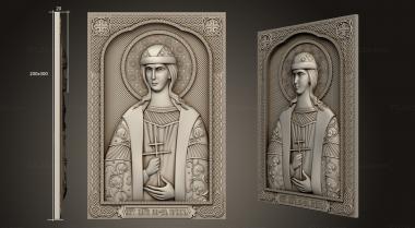 Icons (Blessed Prince Gleb the Passion Bearer version2, IK_2155) 3D models for cnc