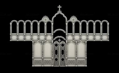 Iconostasis (Three-tiered iconostasis, IKN_0236) 3D models for cnc