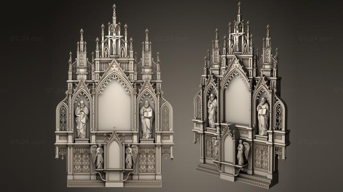 Иконостасы (Католический иконостас, IKN_0237) 3D модель для ЧПУ станка