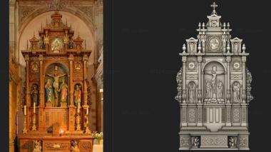 Иконостасы (Католический иконостас, IKN_0238) 3D модель для ЧПУ станка