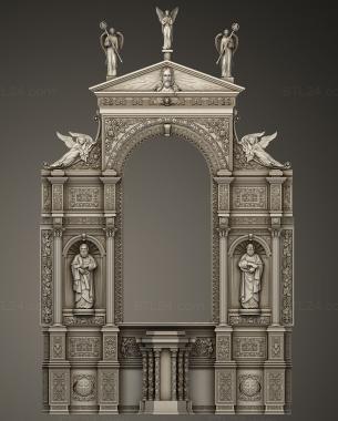 Iconostasis (Catholic iconostasis, IKN_0239) 3D models for cnc