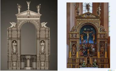 Iconostasis (Catholic iconostasis, IKN_0239) 3D models for cnc