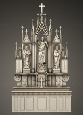 Iconostasis (Catholic iconostasis, IKN_0242) 3D models for cnc