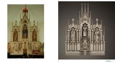 Iconostasis (Gothic iconostasis, IKN_0243) 3D models for cnc