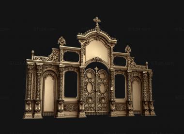 Iconostasis ( New version IKN 0045, IKN_0245) 3D models for cnc