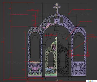 Iconostasis (Iconostasis, IKN_0247) 3D models for cnc