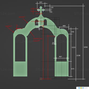 Iconostasis (Iconostasis, IKN_0247) 3D models for cnc