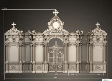 Iconostasis (Option 2 in dimensions IKN 0054, IKN_0248) 3D models for cnc