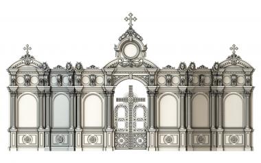 Iconostasis (Option 2 in dimensions IKN 0054, IKN_0248) 3D models for cnc