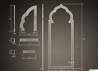 Iconostasis (Elements of the iconostasis, IKN_0258) 3D models for cnc