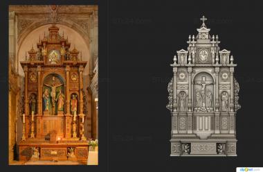 Iconostasis (Catholic Iconostasis, IKN_0264) 3D models for cnc