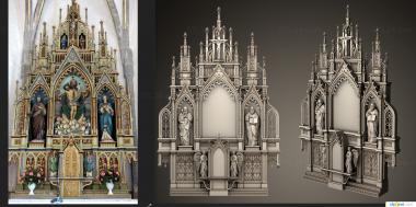 Iconostasis (Catholic Iconostasis, IKN_0264) 3D models for cnc