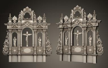 Iconostasis (Catholic Iconostasis, IKN_0265) 3D models for cnc