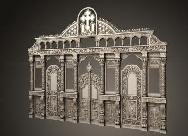 Iconostasis (Iconostasis of the village of Petrovka version1, IKN_0267) 3D models for cnc