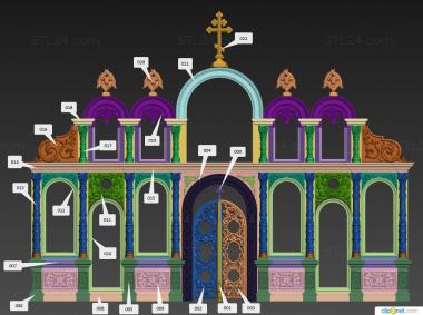 Iconostasis (Classic Iconostasis, IKN_0273) 3D models for cnc