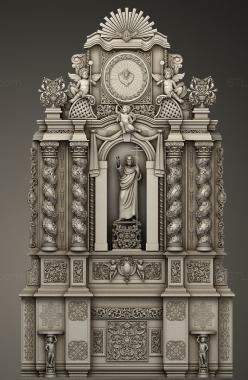 Iconostasis (Golden catholic iconostasis, IKN_0274) 3D models for cnc