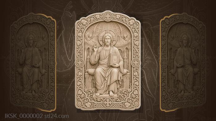 Christ Pantocrator - Gospel and blessing hand 3d STL model