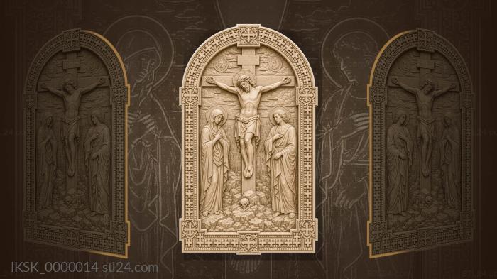 Crucifixion of Christ - Calvary and Virgin Mary 3d STL model